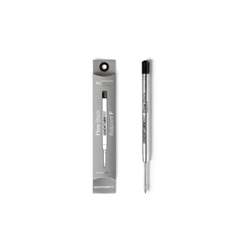 Leuchtturm Refill Ballpoint Medium, Flow Black 2 pack