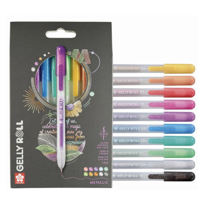 Hovedbilde Sakura Gelly Roll Penner Metallic, 10 stk