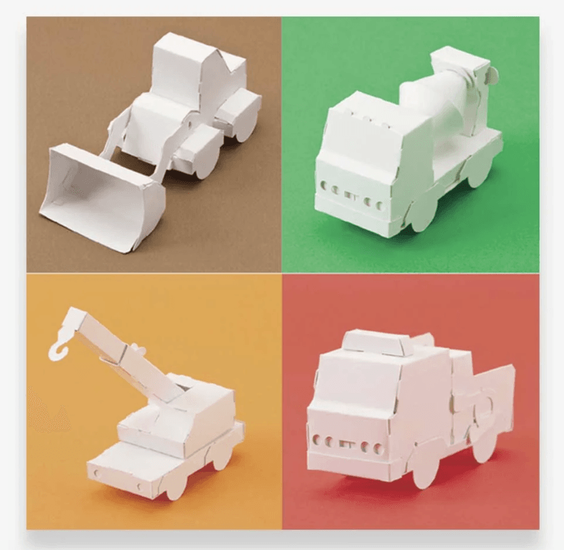 KOKUYO 3D Coloring Book Trucks