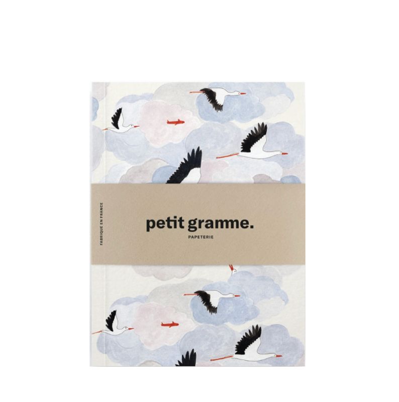 Petit Gramme Notatbok A6 Linjer/Plain Stork