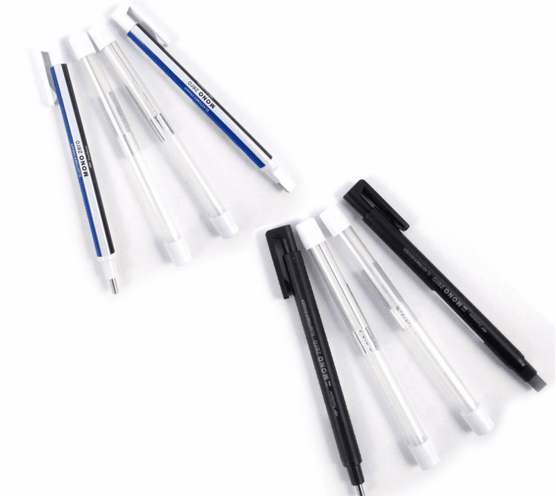 Tombow Viskelærpenn fin D: 2,3 mm Blå/ hvit
