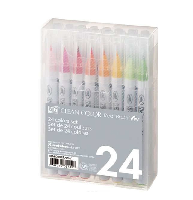 Hovedbilde Kuretake ZIG Clean Color Brush set, 24 pkn
