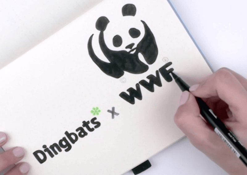 Dingbats Notatbok Orange A5+, Linjer