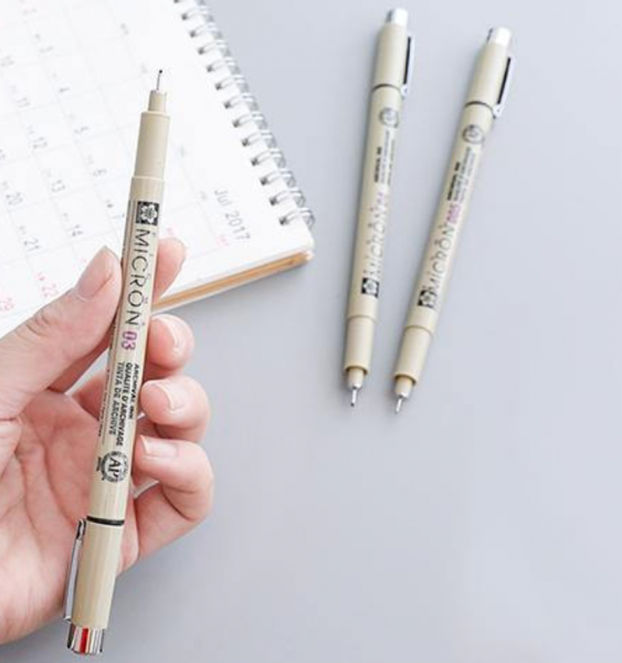 Sakura Micron Fineliners, 3 stk/ sorte variable 02,04,08