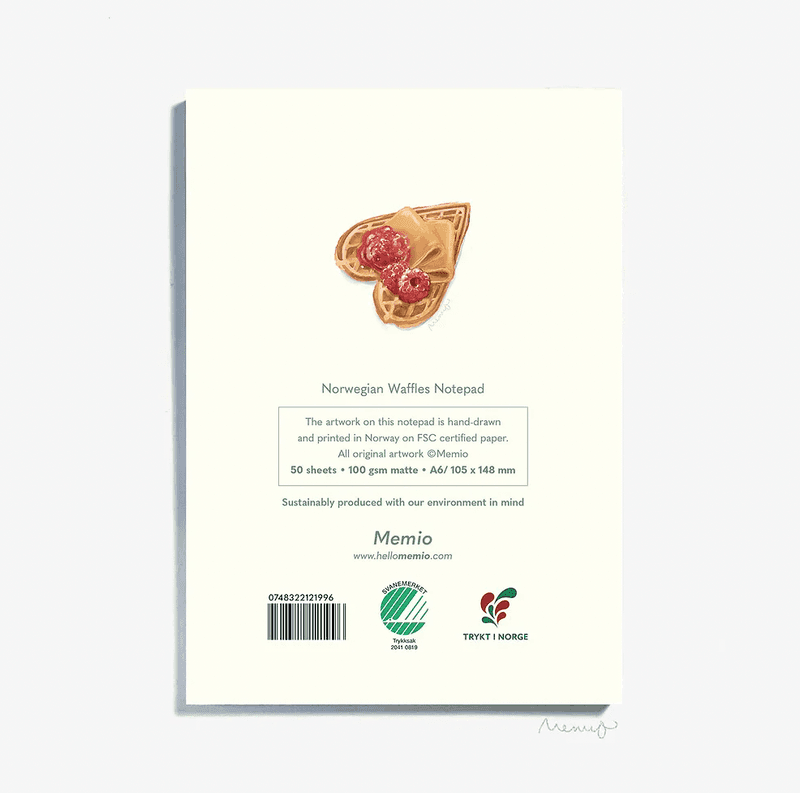 Memio Norwegian Waffles Notepad A6 