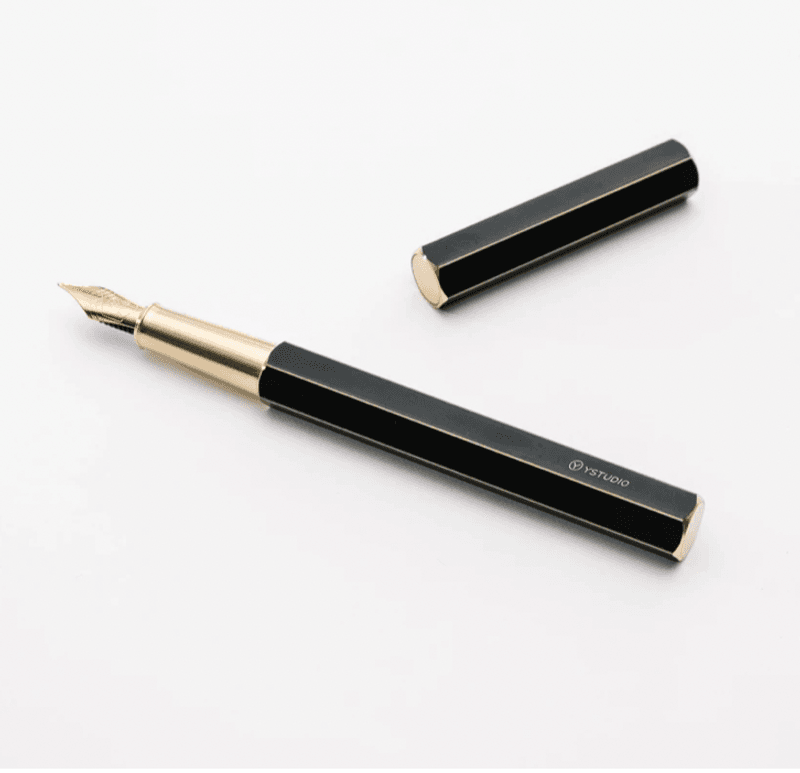 Ystudio Classic Revolve Messing Fyllepenn, Black