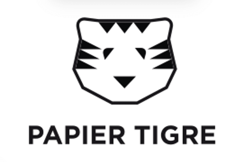 Papier Tigre Kulepenn Sort/ Mint
