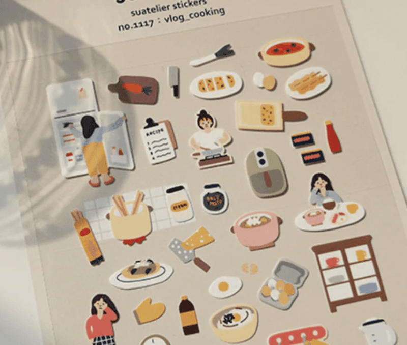 Suatelier Stickers Vlog cooking