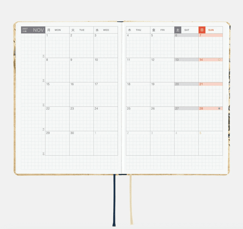 HOBONICHI Techo HON 2027 V&A Series; Vine A6