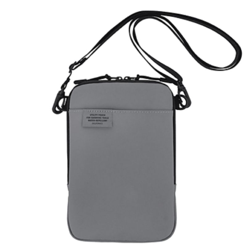 Delfonics Water-Repellent Smartphone bag with shoulder strap, Grey