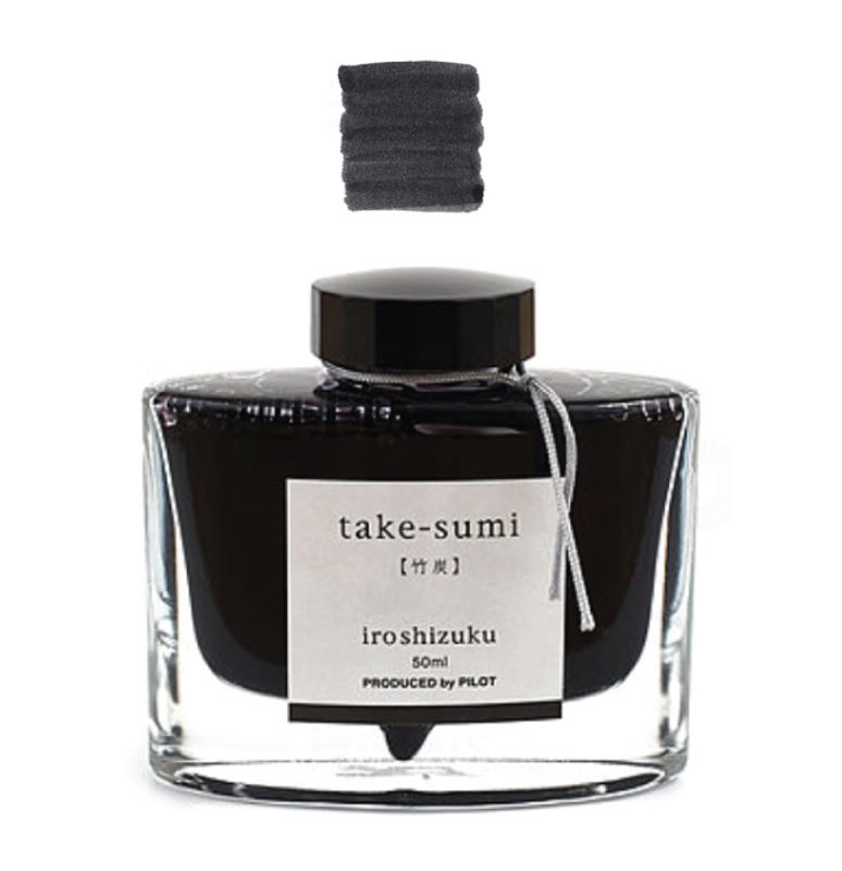 Pilot IROSHIZUKU 50 ml Blekk,  Black / Take-Sumi