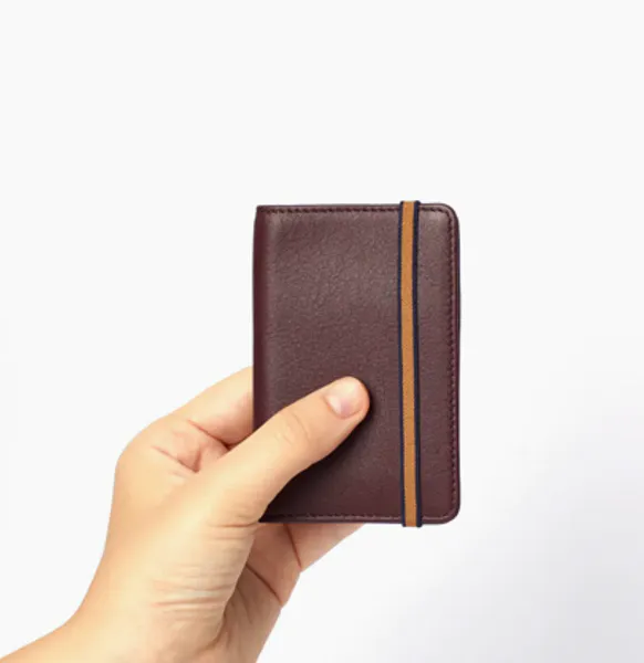 Carr&eacute; Royal Kortholder BORDEAUX Kalveskinn