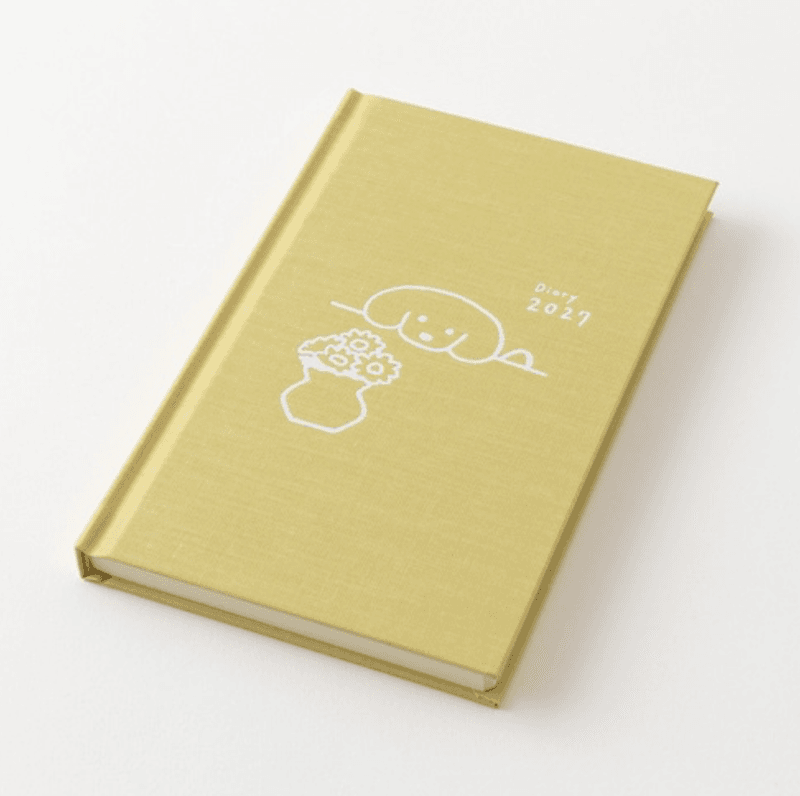 Midori Diary Dog Yellow 2027 Weekly  - B6 Slim