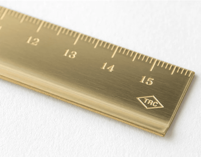 Travelers  Brass Linjal 16 cm