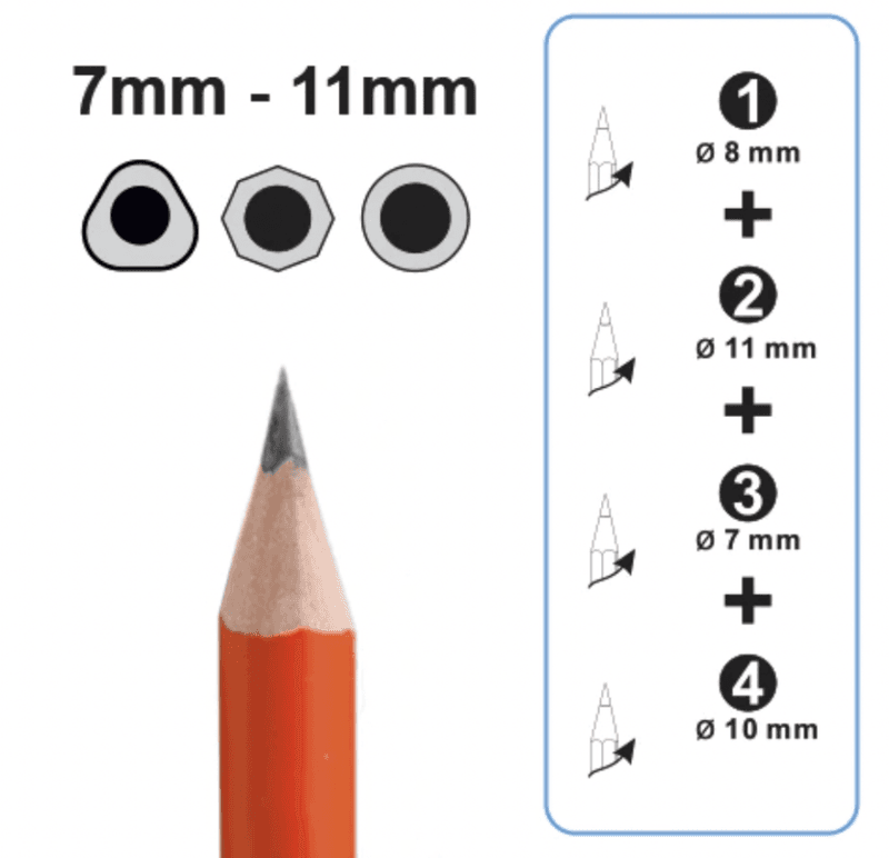 KUM 4-in-1 Blyantspisser, sort