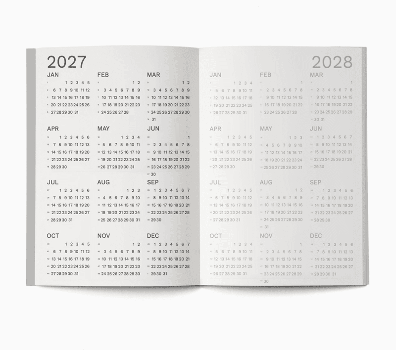 Octagon Monthly Planner PLUS Cobblestone 2027, A5 