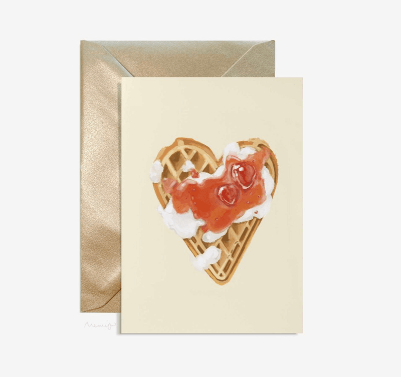 Memio Foldekort m konvolutt WAFFLE LOVE