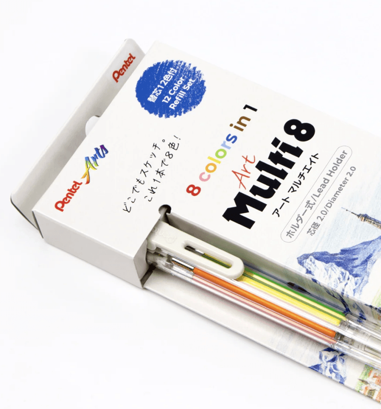 Pentel Multi Color Pen 8 farger + refill set