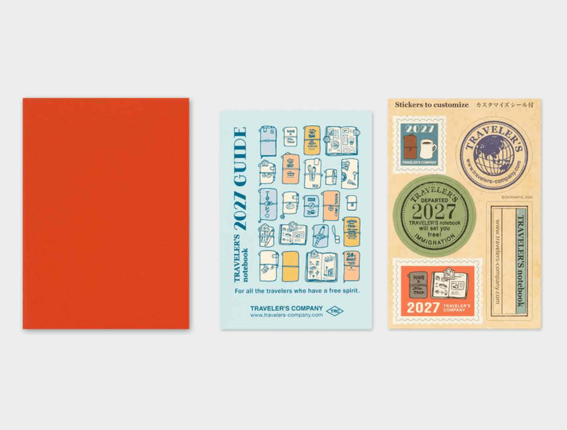 Travelers Notebook Diary 2027 MONTHLY, Passport size