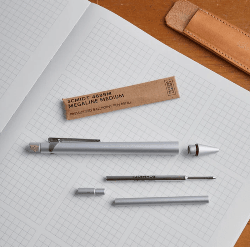 Makers Cabinet LAZLO Ballpoint Pen,  Anodised Aluminium