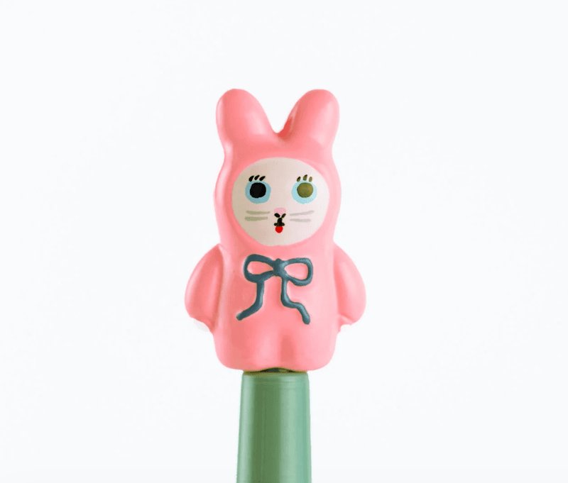 HOBONICHI  Yumi Kitagishi Ballpoint Pen White Cat Bunny Pink
