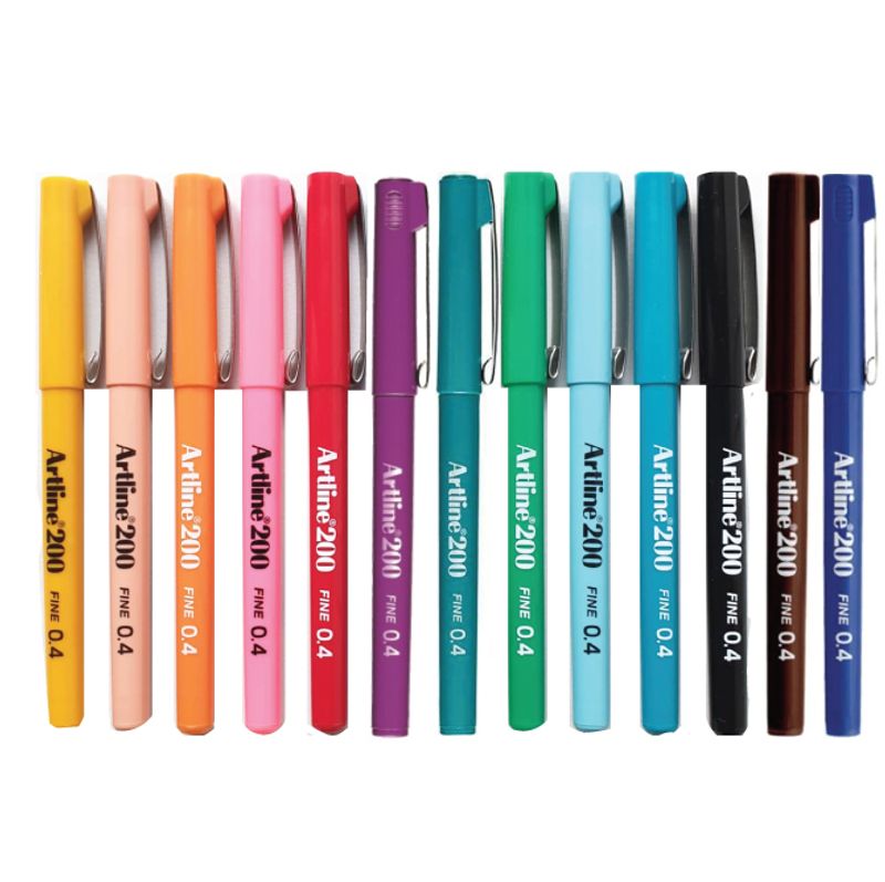 Artline 200 Drawing Pen 0,4 flere farger