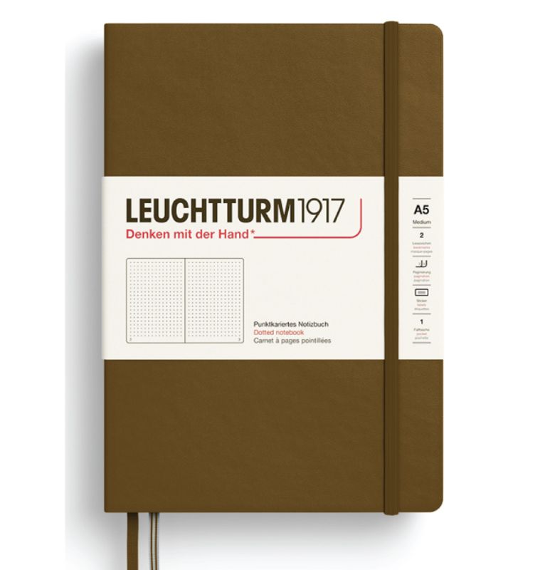 LT Notebook A5 Hardcover Dots , Spice Brown