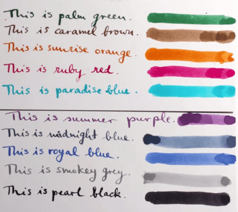 Kaweco Blekkpatroner, 10 ulike farger