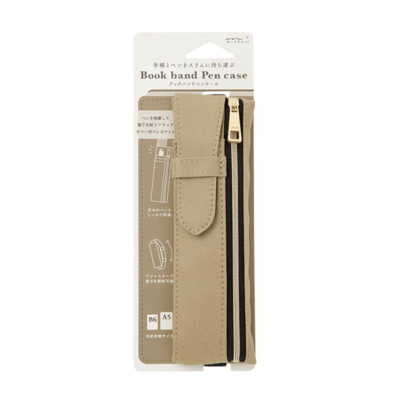 Midori Book Band Penal for A5 og B6, Sand