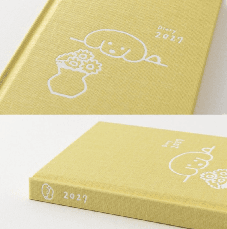 Midori Diary Dog Yellow 2027 Weekly  - B6 Slim